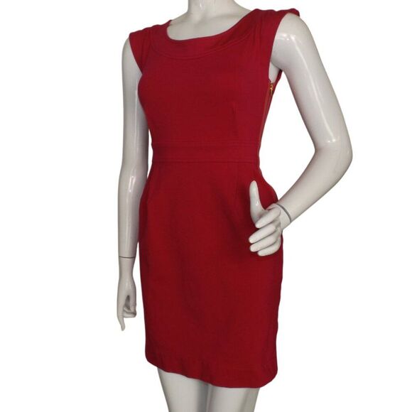MARC MARC JACOBS Dress, XS, Berry/Magenta, Short, Cut out back, Sleeveless - Picture 4 of 15